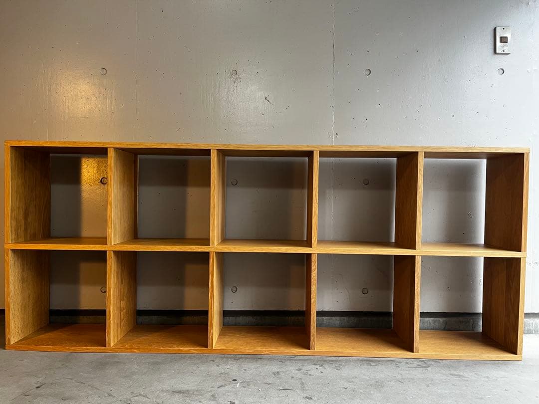 Hawk★無印スタッキングシェルフセット・５段×３列オーク材 チェスト他付