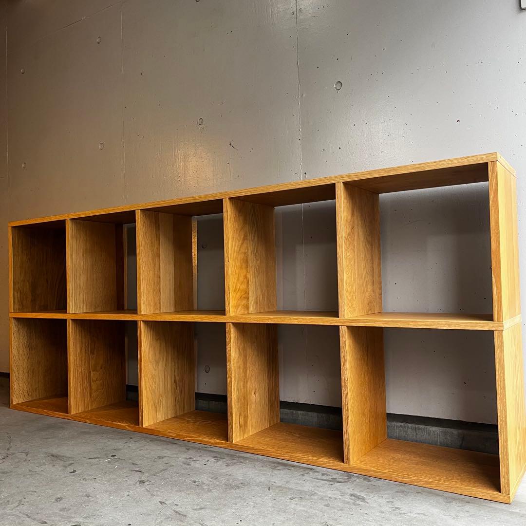 Hawk★無印スタッキングシェルフセット・５段×３列オーク材 チェスト他付