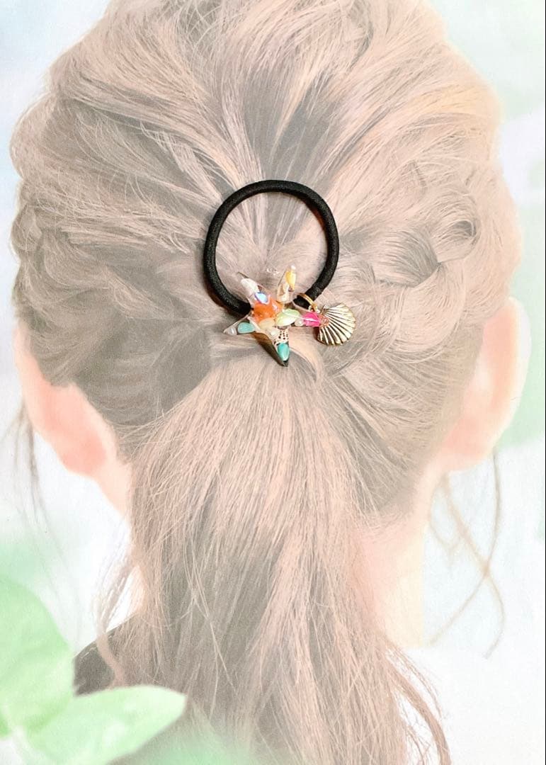 【Aー592】レジン ヘアゴム