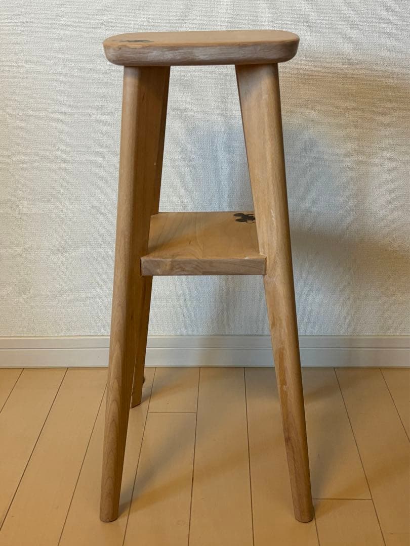 ディズニー/ミッキー/スツール/家具/椅子/木製/ナチュラル/雑貨/花台/飾り台