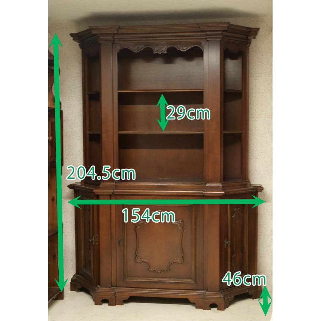 値下げ！　新品 イタリア製　アンティーク調　木製大型キャビネット　クラシック家具