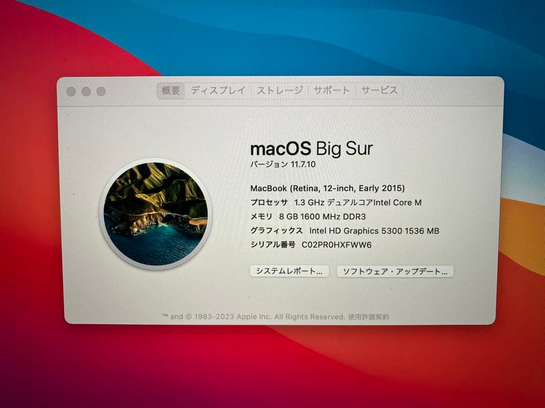 MacBook本体 MacBook (Retina, 12-inch, Early 2015)