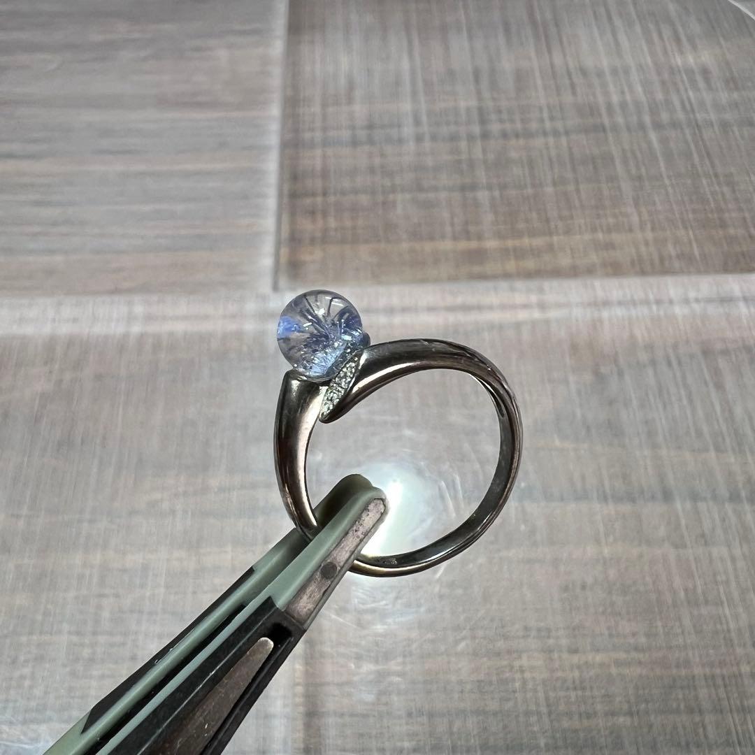 高品質　デュモルチェライト インクォーツ　リング　指輪　6 11号