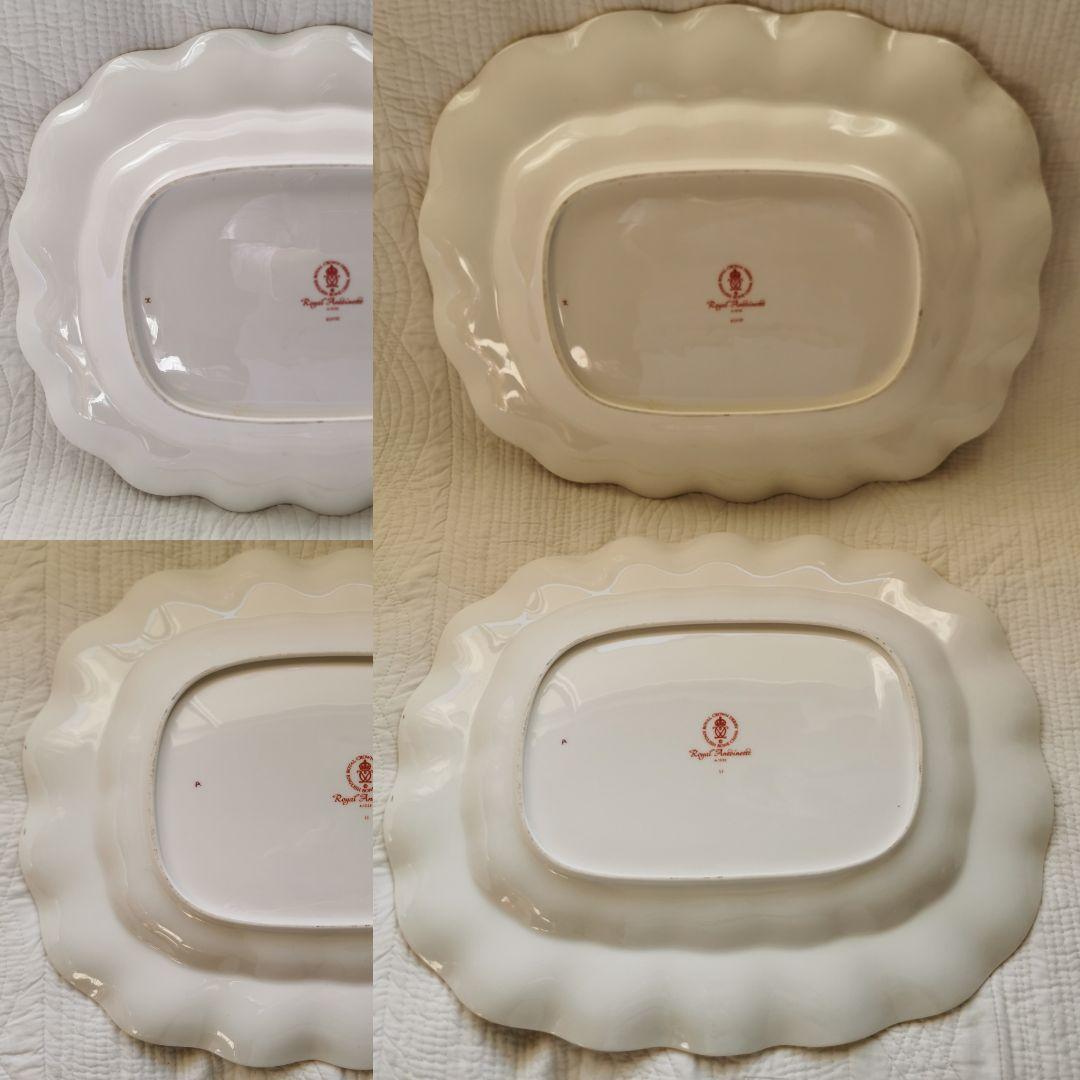 ロイヤルアントワネット 37㎝ラージオーバルプレート 薔薇ガーランド英王室御用達