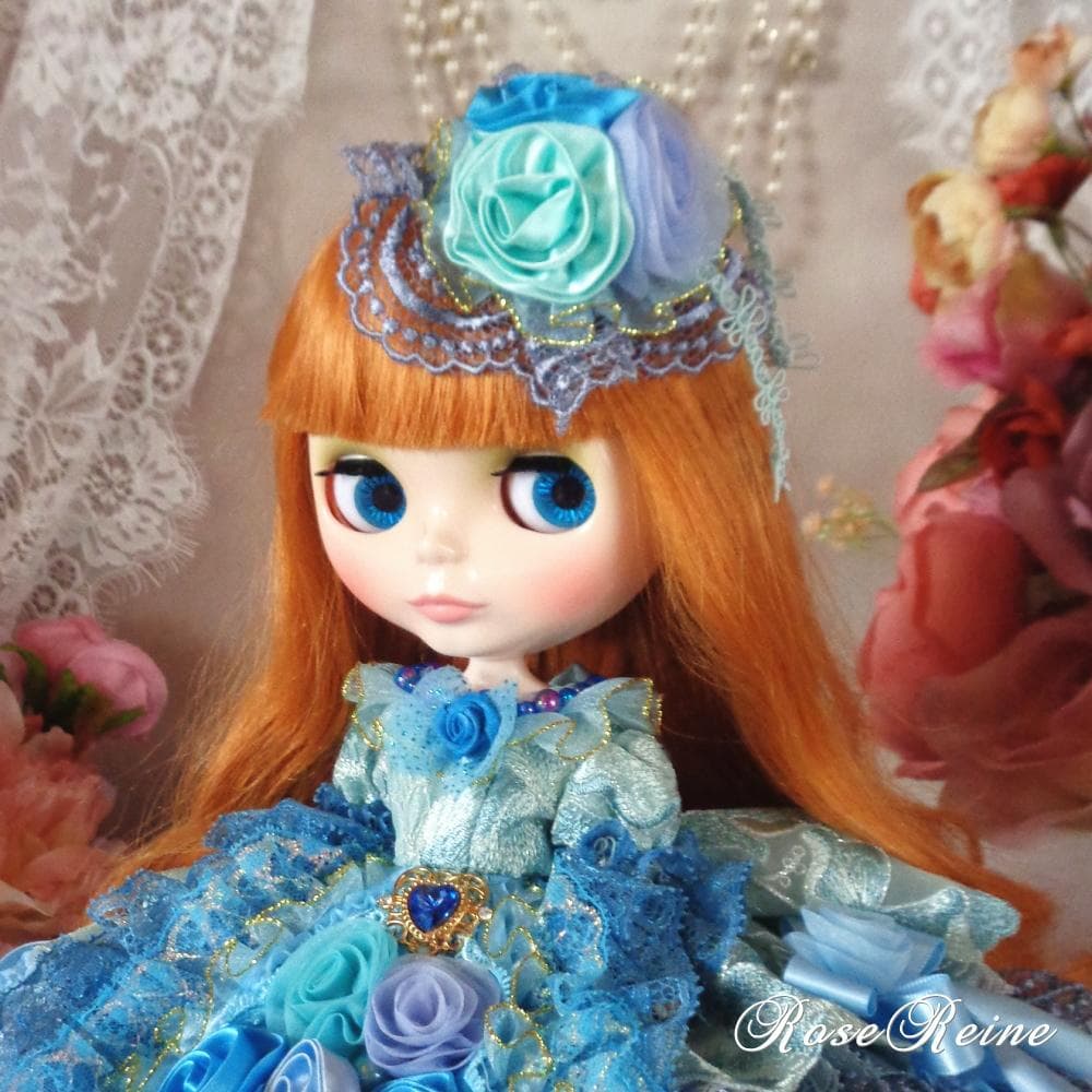 ルノアールの夢 アンティークなアクアブループリンセスドレス