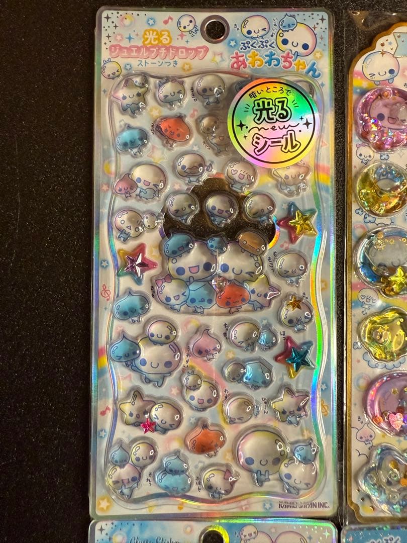 【未開封品】　ぷくぷくあわわちゃん　シール　ステッカー　6種まとめてセット