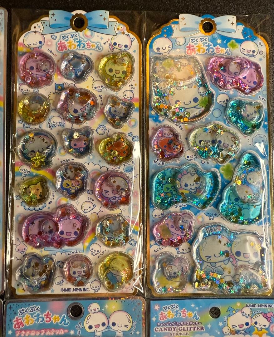 【未開封品】　ぷくぷくあわわちゃん　シール　ステッカー　6種まとめてセット