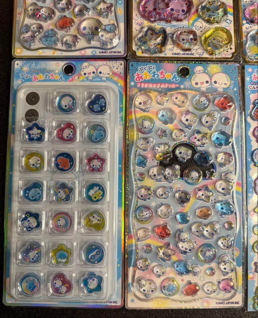 【未開封品】　ぷくぷくあわわちゃん　シール　ステッカー　6種まとめてセット