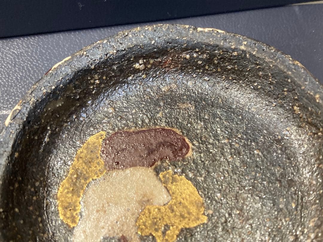 松鶴香合　焼き物　土平作