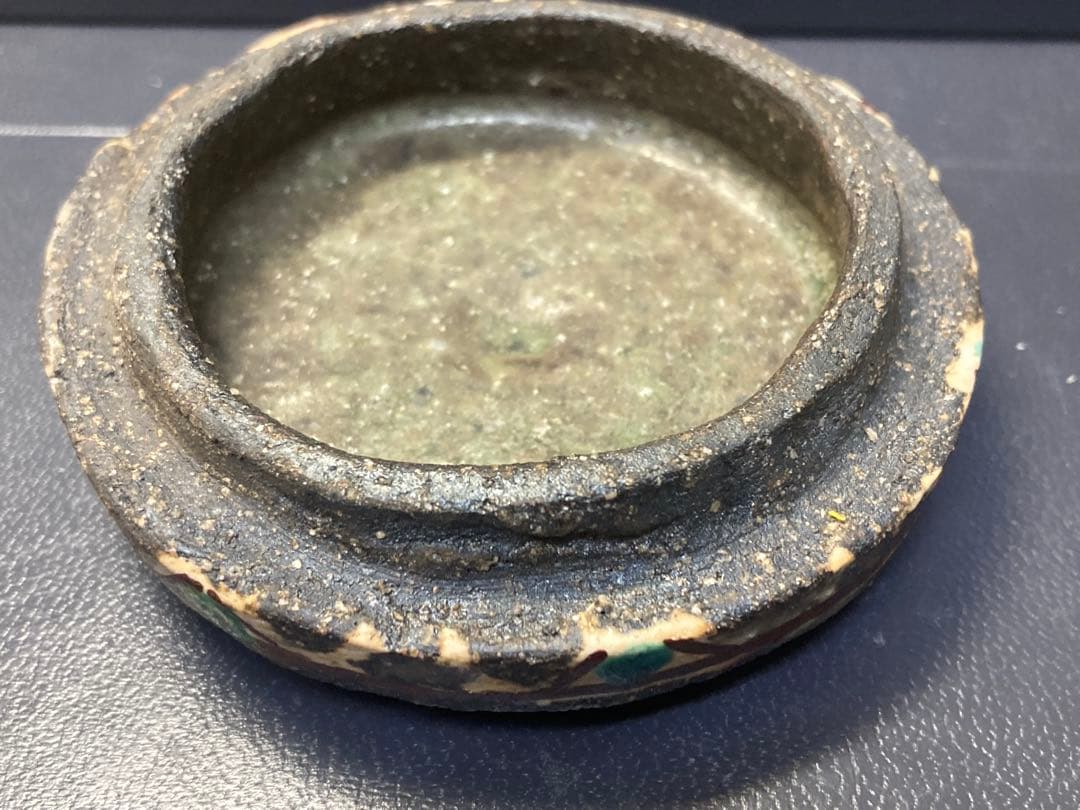 松鶴香合　焼き物　土平作