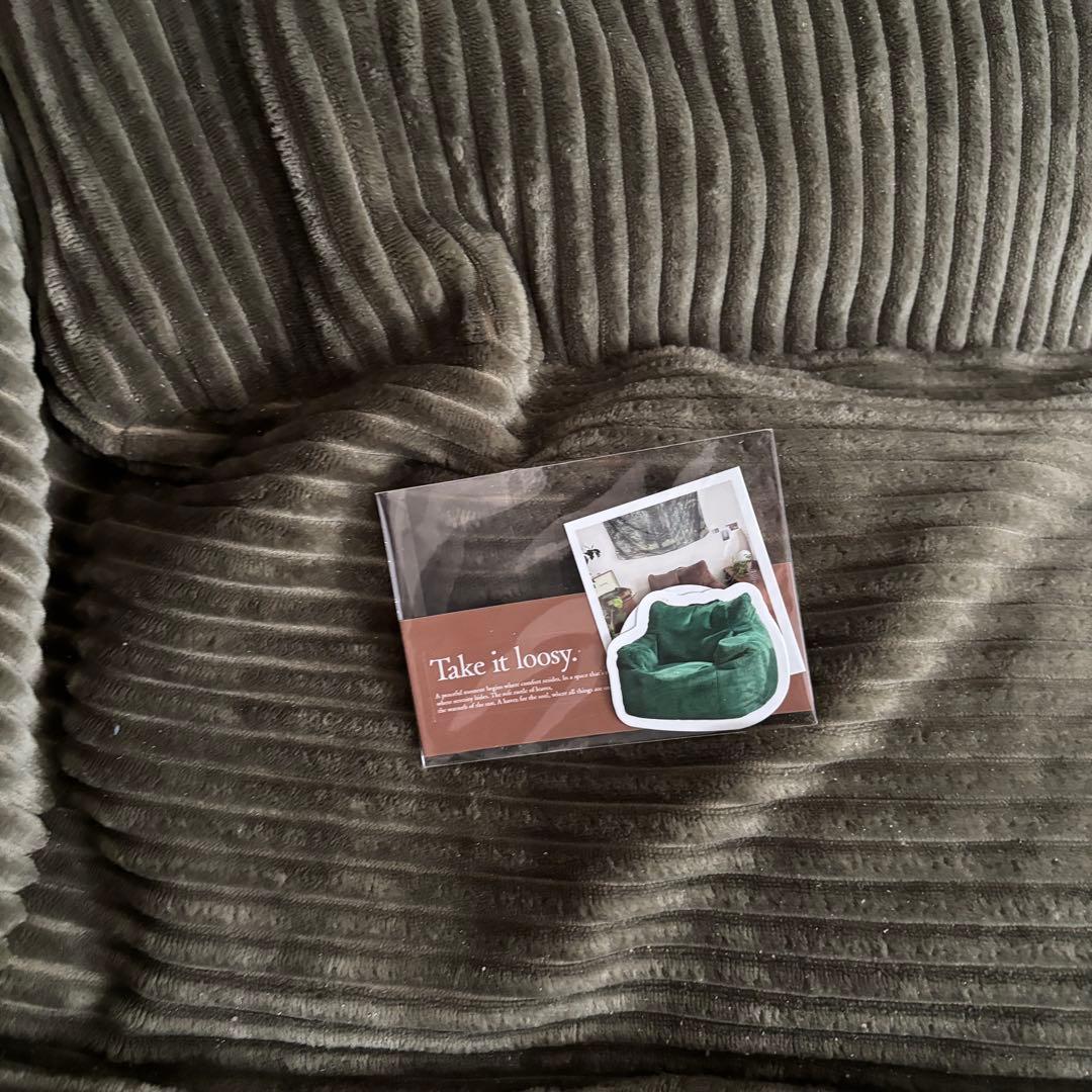 LOOSY HUGME 1人掛けビーズソファ オリーブ