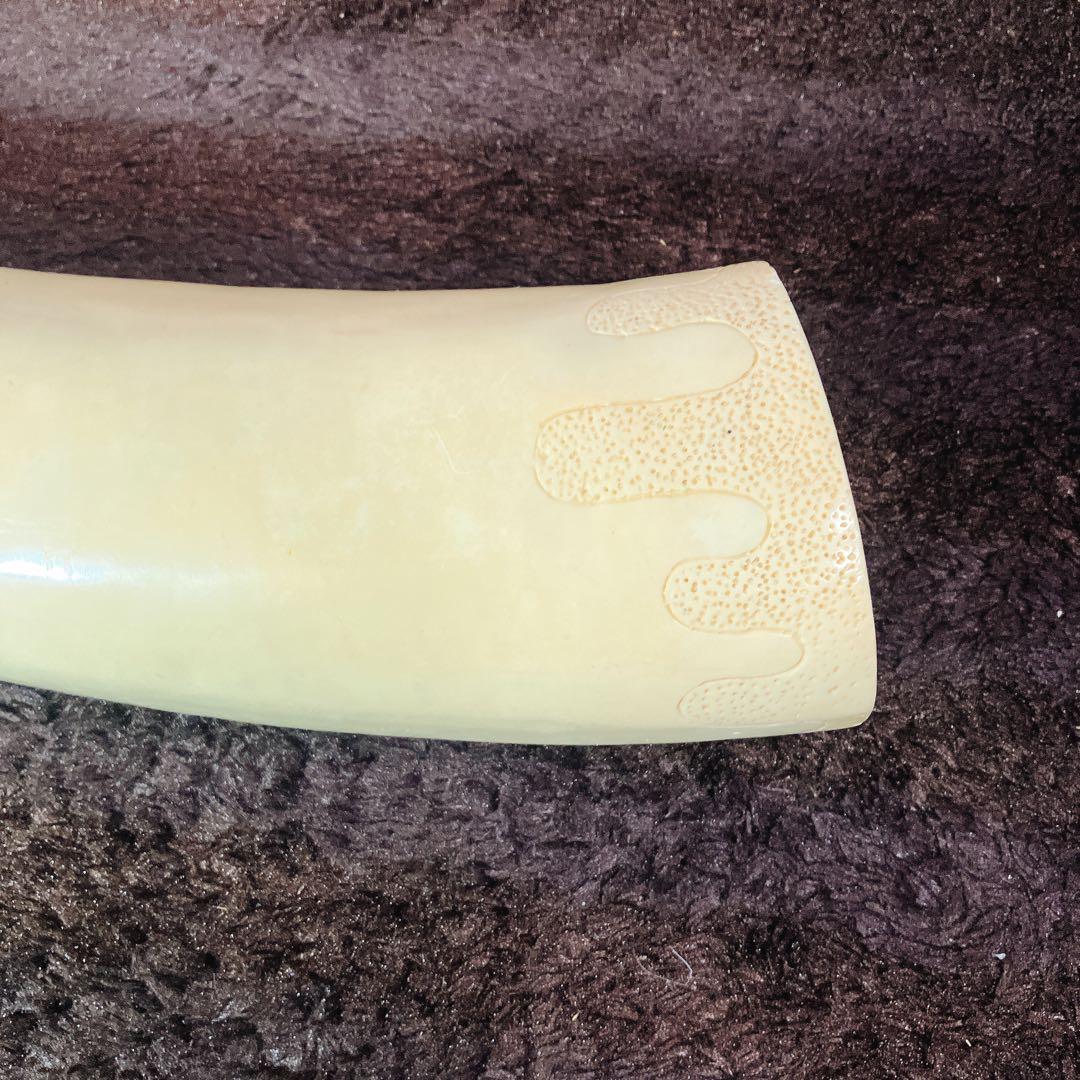 昭和レトロ】樹脂製 谷斎 七福神 彫刻 角オブジェ 象牙風 開運 縁起物