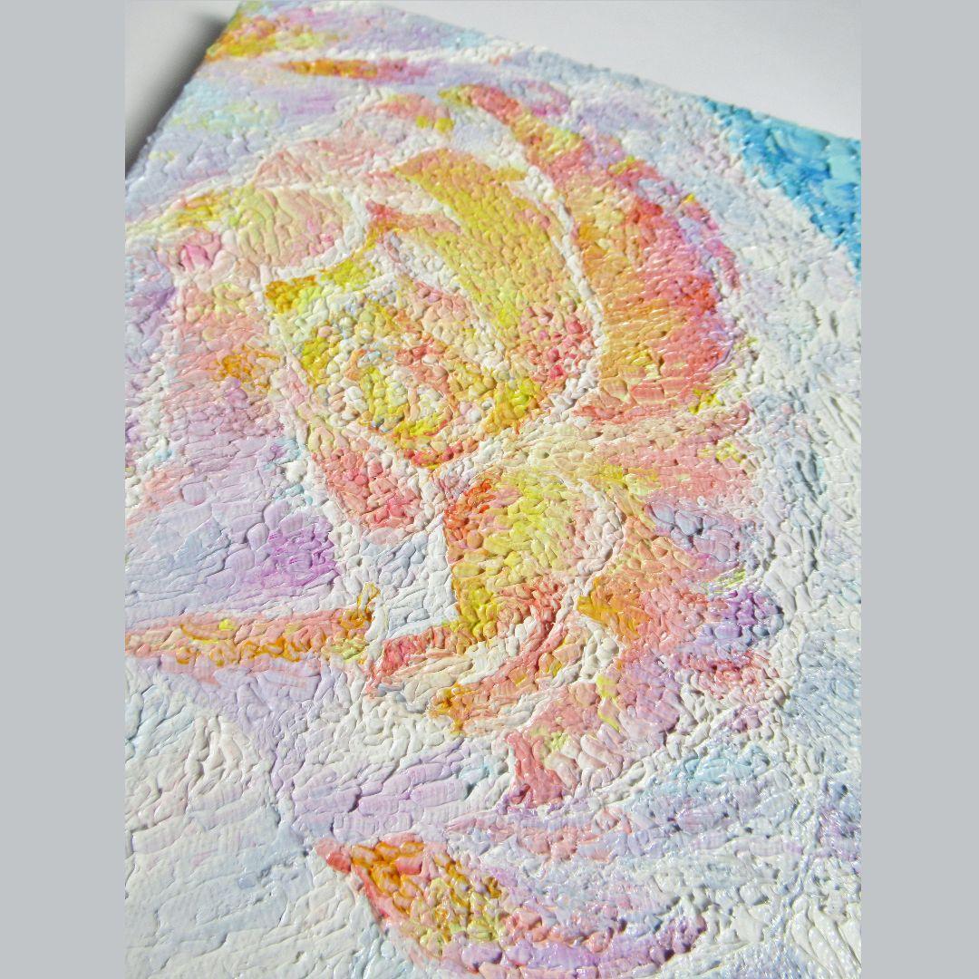[匿名で配送] 一点もの ラナンキュラス 花 油絵 油彩 絵