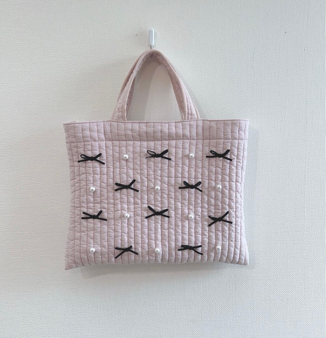 E❤︎　ヌビバッグ　レッスンバッグ　ミックスパール