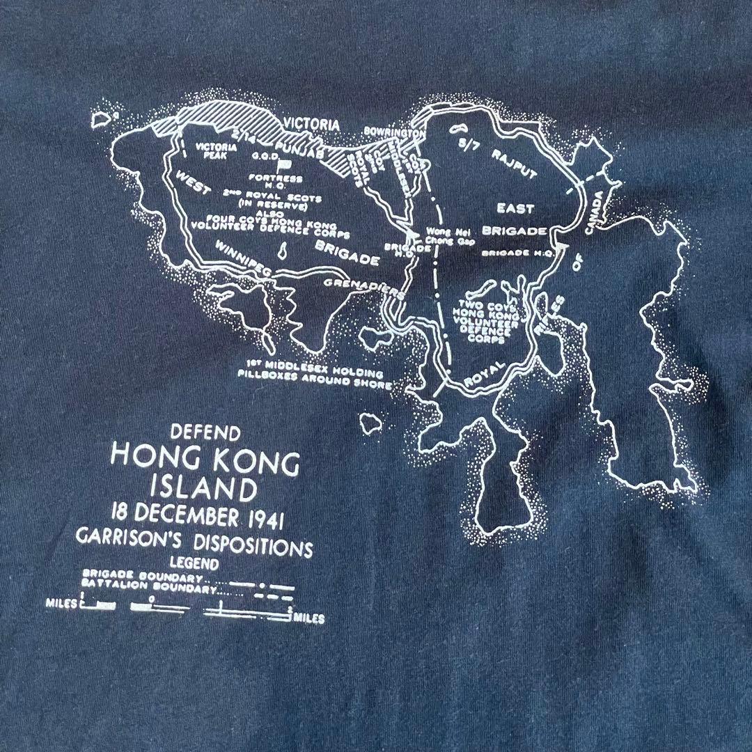 香港　イギリス軍地図　Tシャツ