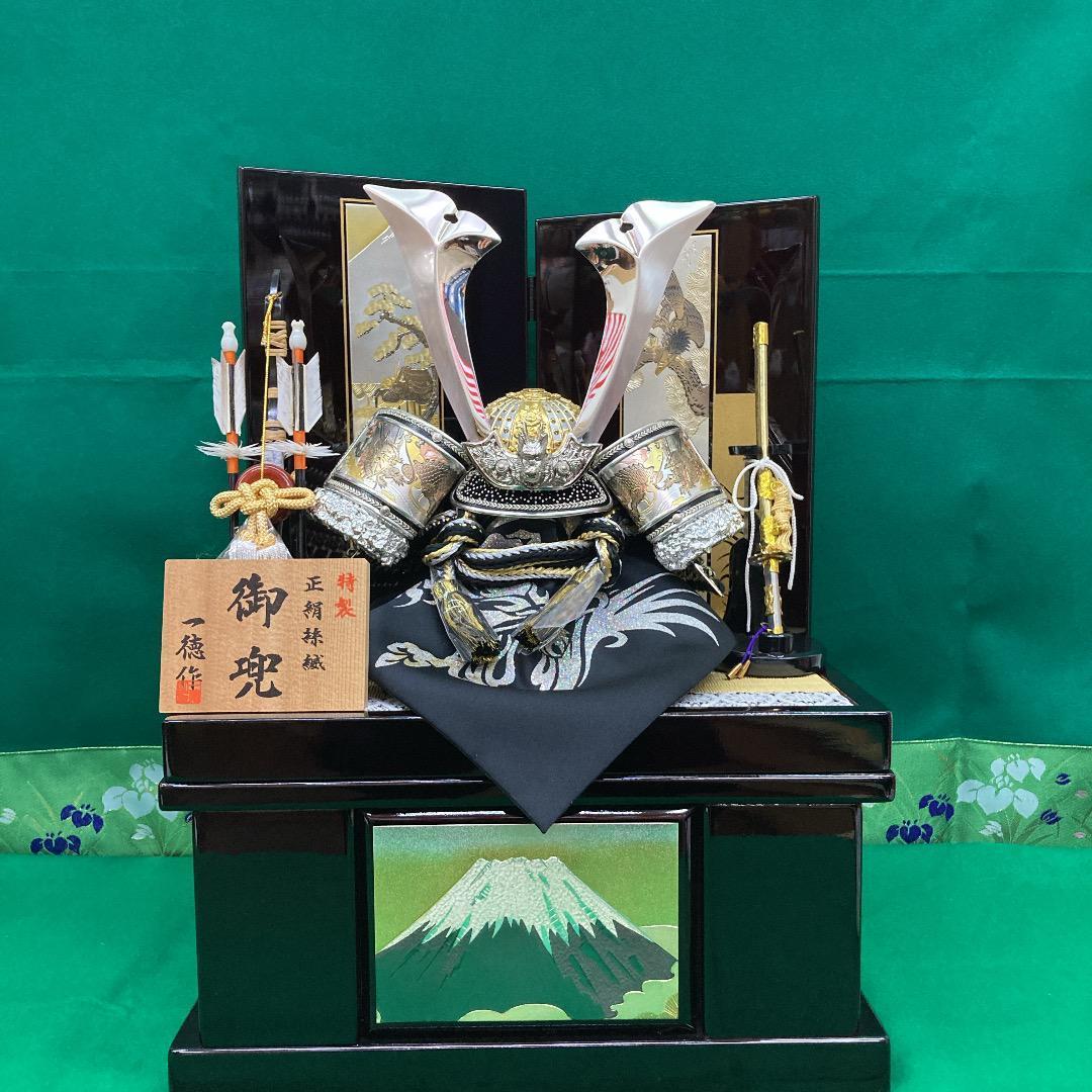 F11 訳あり特価！兜飾り台屏風　収納台　五月人形兜飾り　鎧兜台　端午の節句