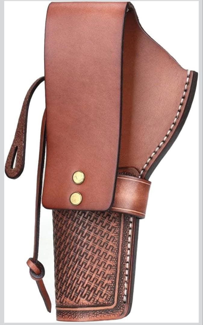 TOURBON 本革 ハンドガンホルスター 腰掛け サバゲー レザー 右用