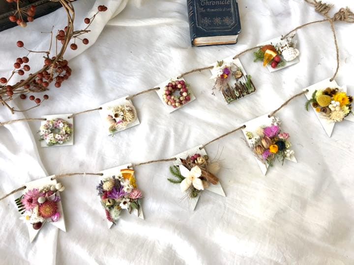 ドライフラワーガーランド