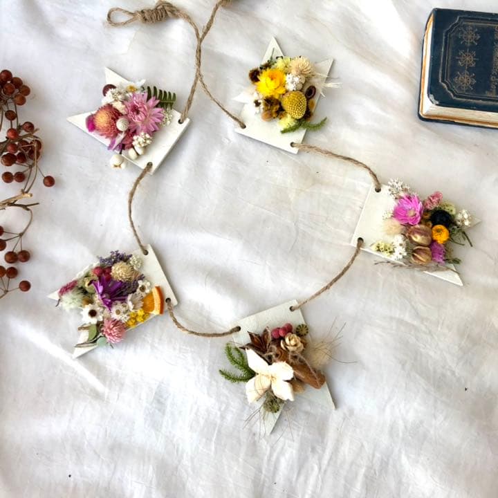 ドライフラワーガーランド
