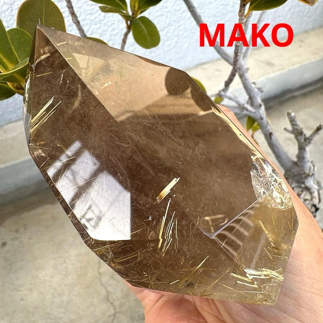 M1883☆ルチルクォーツ原石363g☆天然石　原石☆N20726-A