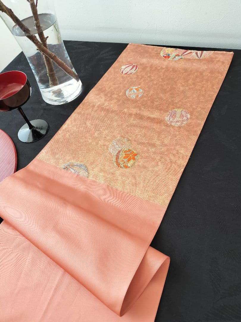 チーちゃん　A481★高級‼️お祝い‼️袋帯テーブルランナー2m20cm