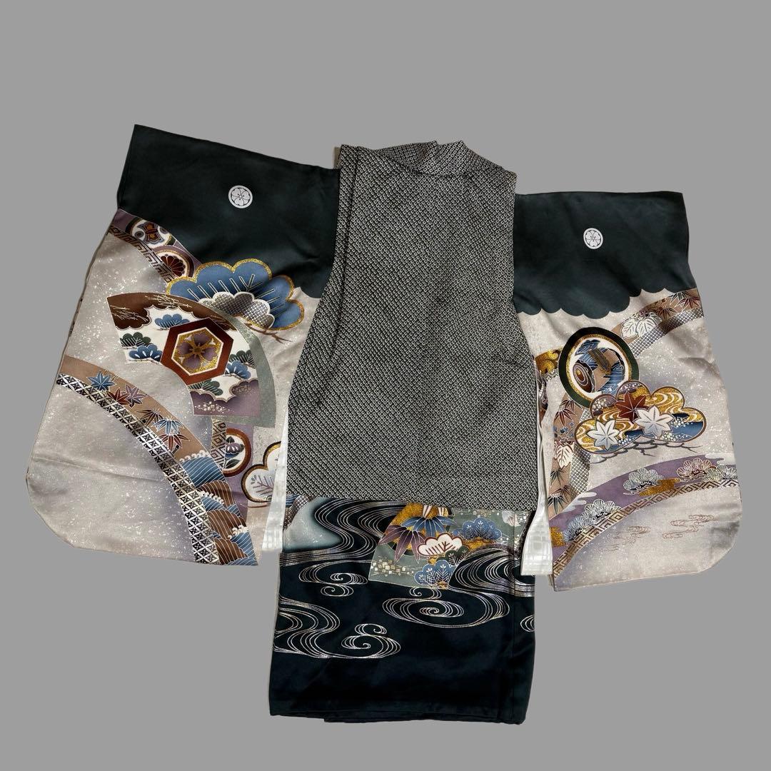 七五三 被布 着物 ３歳 男の子 絞り