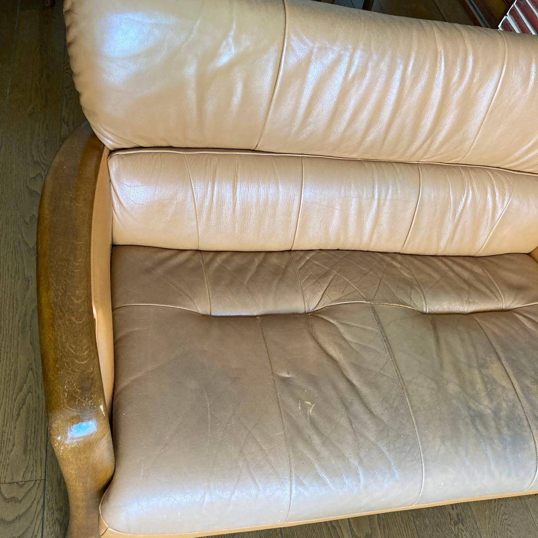 Noriko　チターノブランド(本革張り2人掛けソファ)