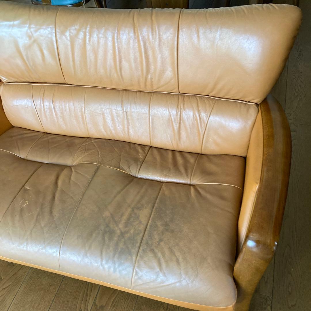 Noriko　チターノブランド(本革張り2人掛けソファ)