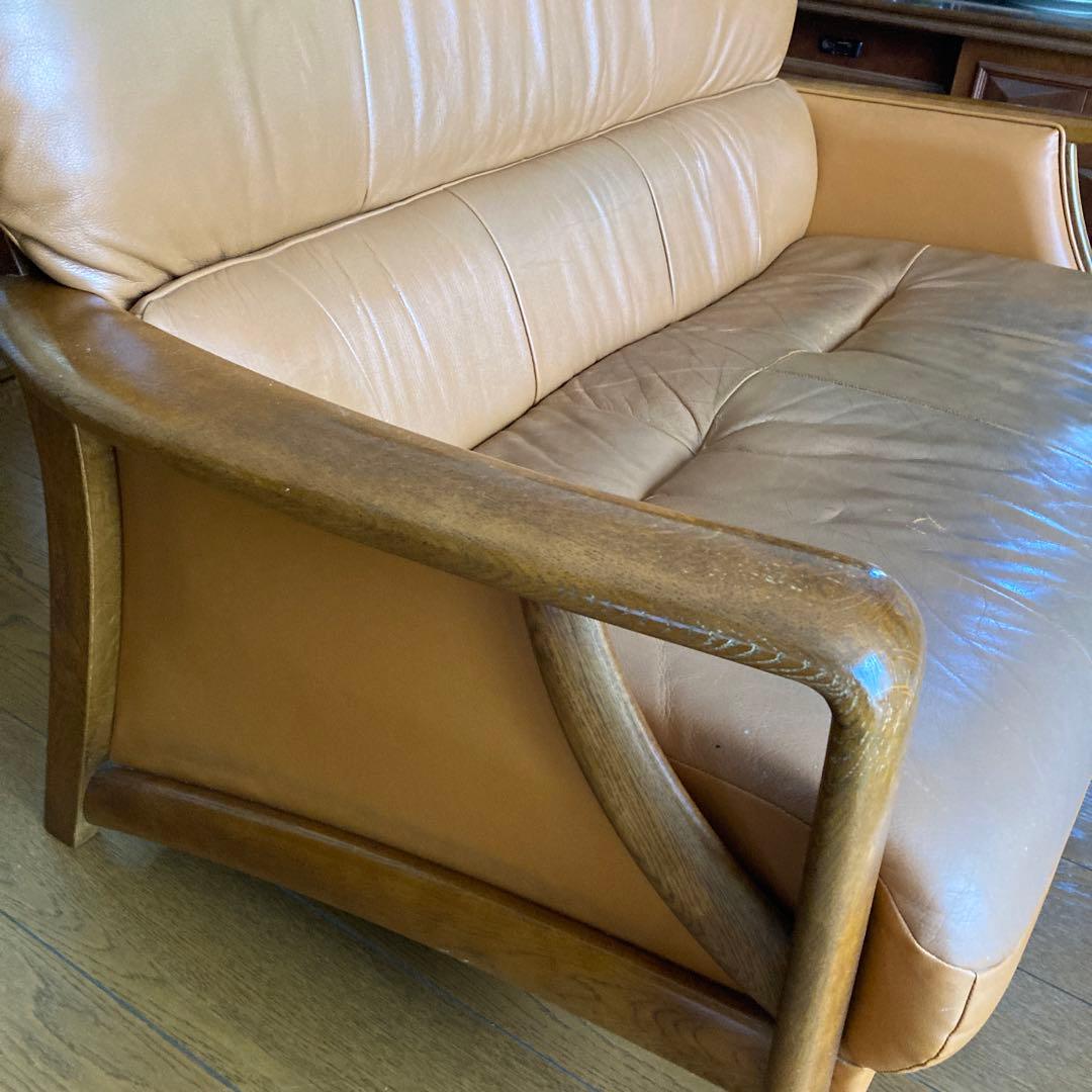 Noriko　チターノブランド(本革張り2人掛けソファ)