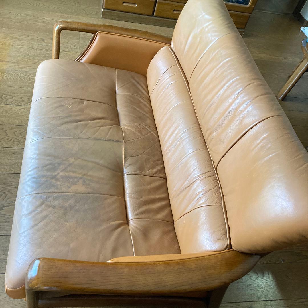 Noriko　チターノブランド(本革張り2人掛けソファ)