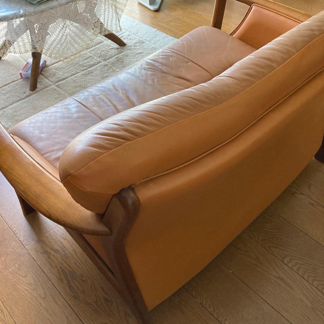 Noriko　チターノブランド(本革張り2人掛けソファ)