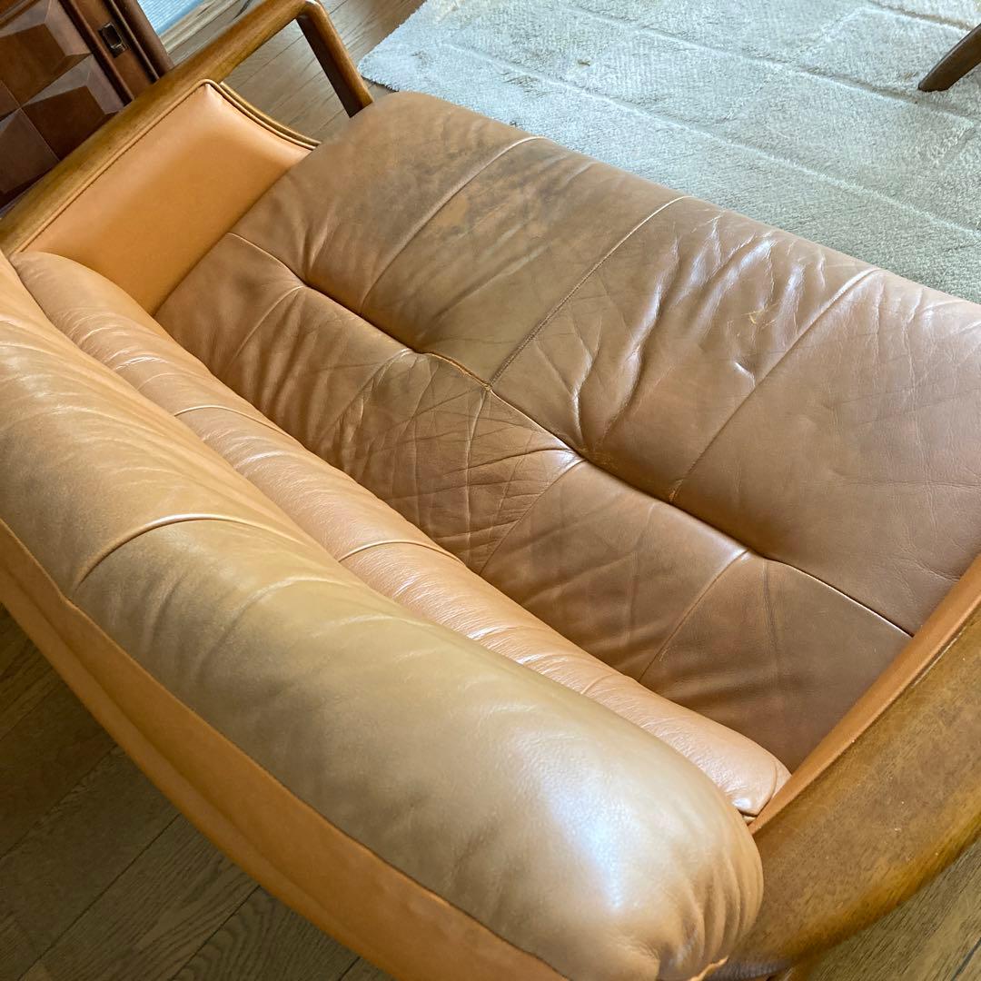 Noriko　チターノブランド(本革張り2人掛けソファ)