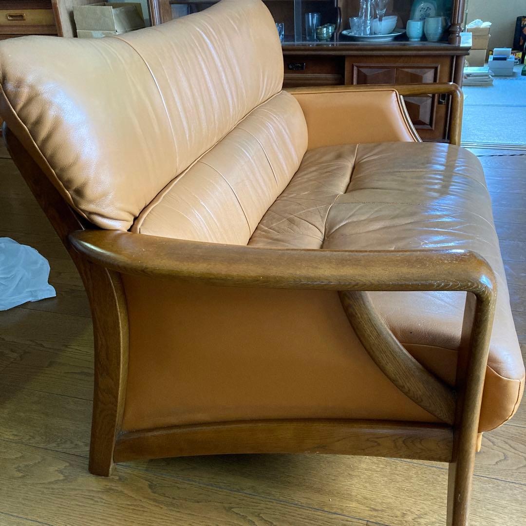 Noriko　チターノブランド(本革張り2人掛けソファ)