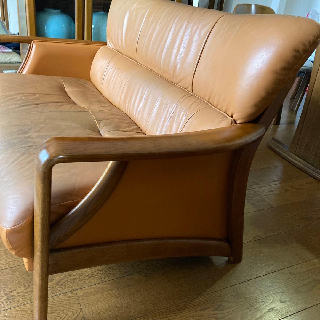 Noriko　チターノブランド(本革張り2人掛けソファ)