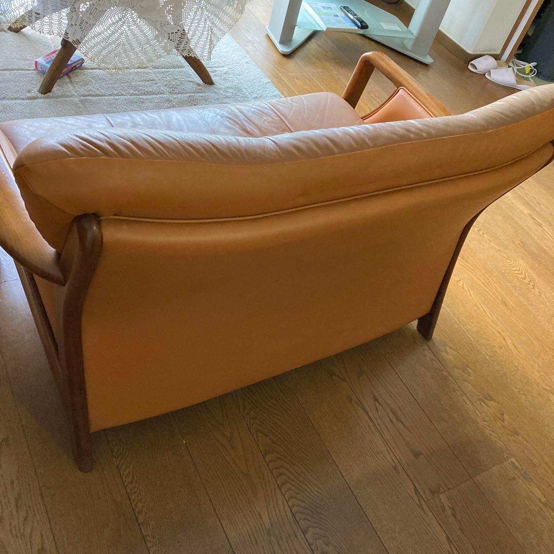 Noriko　チターノブランド(本革張り2人掛けソファ)