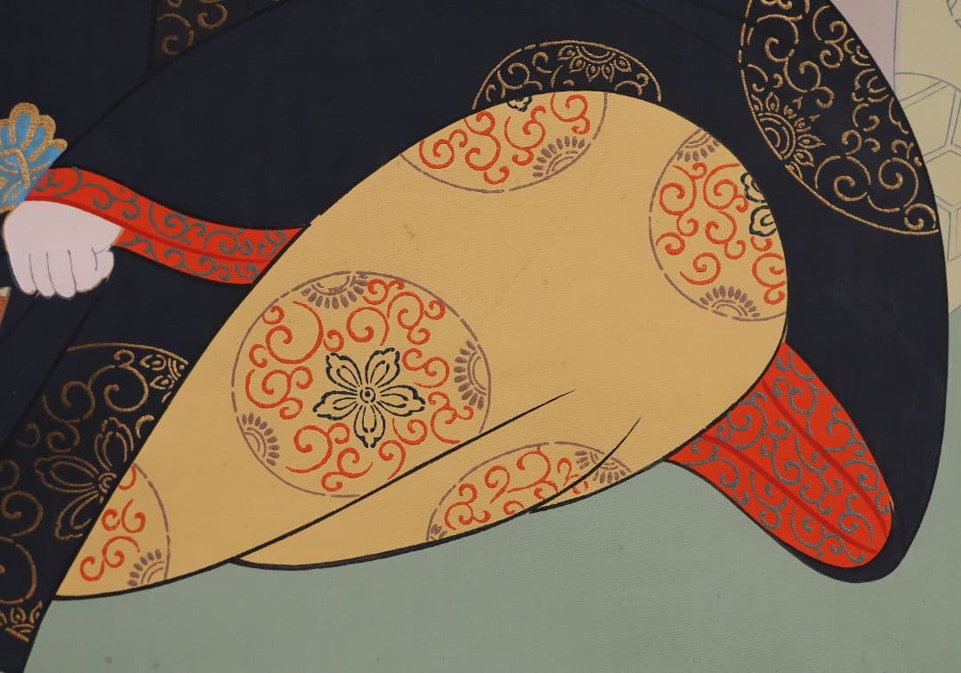 【真作】日本画 片山白樹 菅公 天神様 菅原道真公御像 絹本 掛け軸 CM287