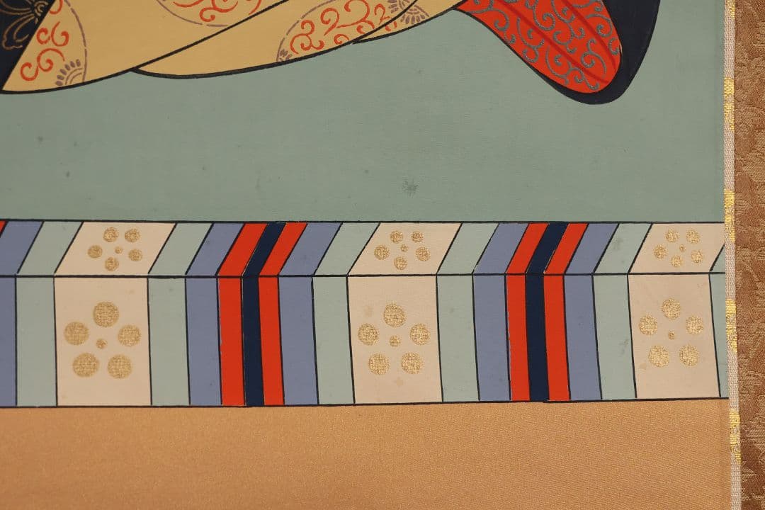 【真作】日本画 片山白樹 菅公 天神様 菅原道真公御像 絹本 掛け軸 CM287