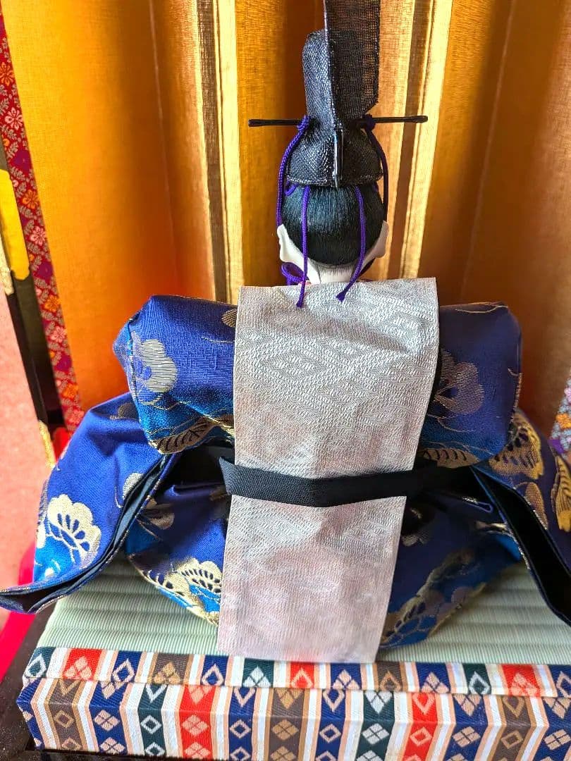 レトロ昭和　雛人形セット　屏風、毛氈付き