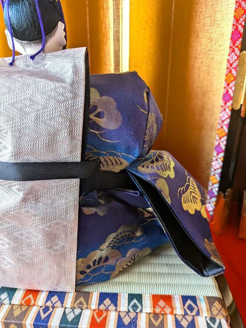 レトロ昭和　雛人形セット　屏風、毛氈付き