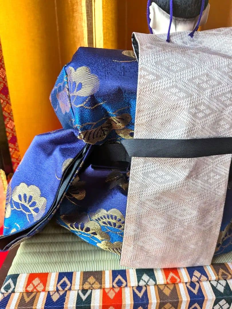 レトロ昭和　雛人形セット　屏風、毛氈付き