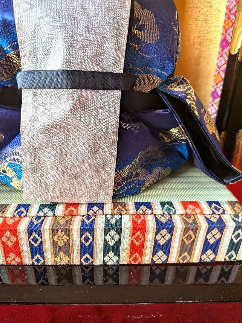 レトロ昭和　雛人形セット　屏風、毛氈付き