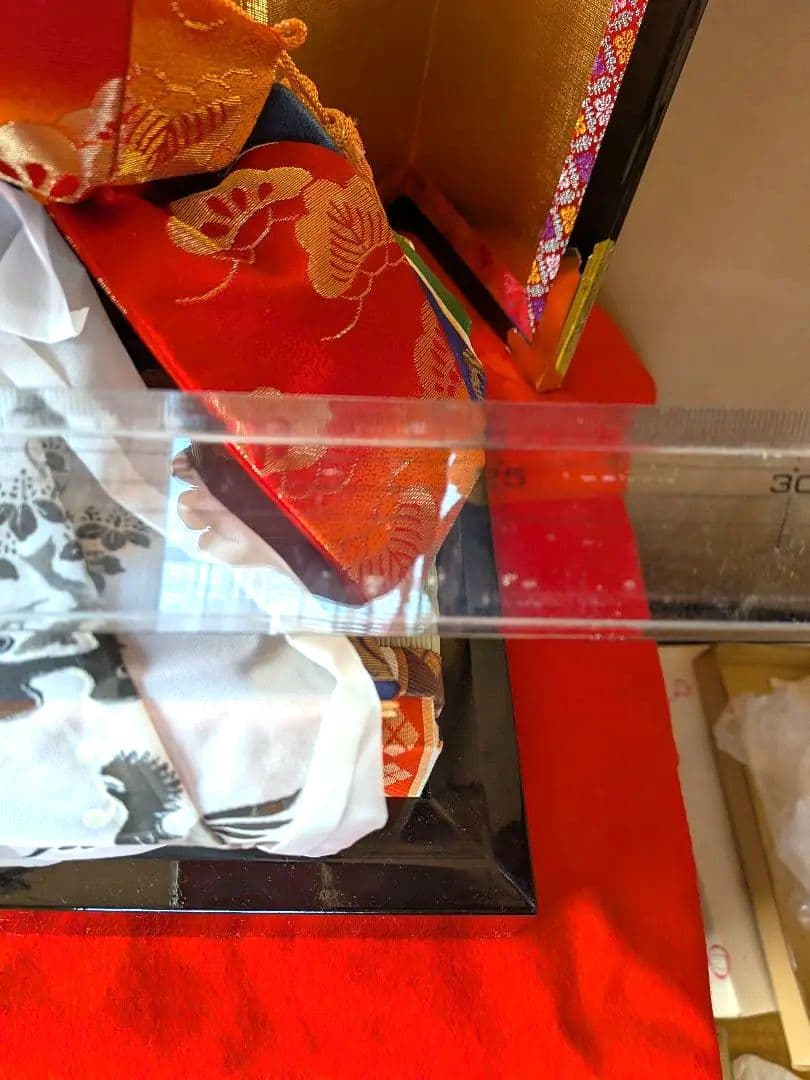 レトロ昭和　雛人形セット　屏風、毛氈付き