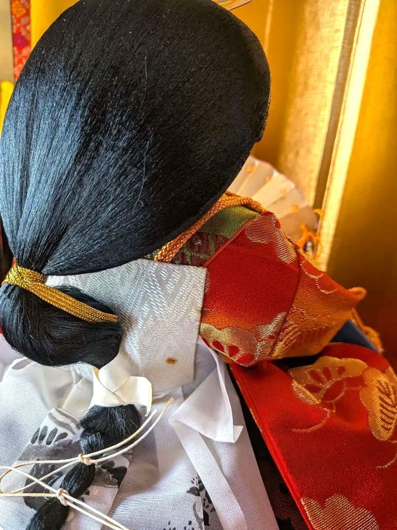 レトロ昭和　雛人形セット　屏風、毛氈付き