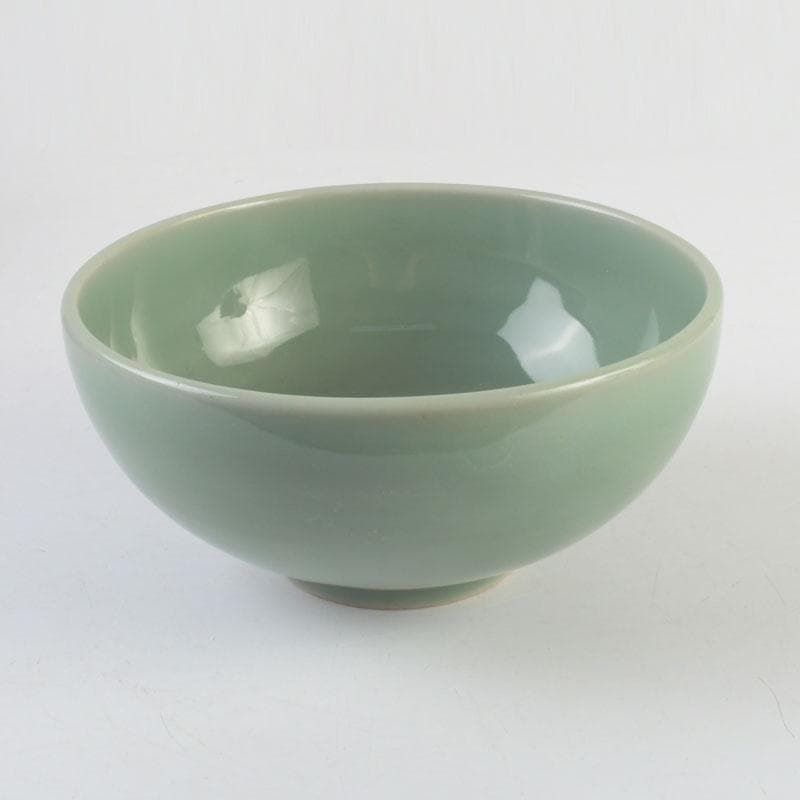 伊万里青磁　鍋島青磁　人形手　鉢　時代箱付　V　9532