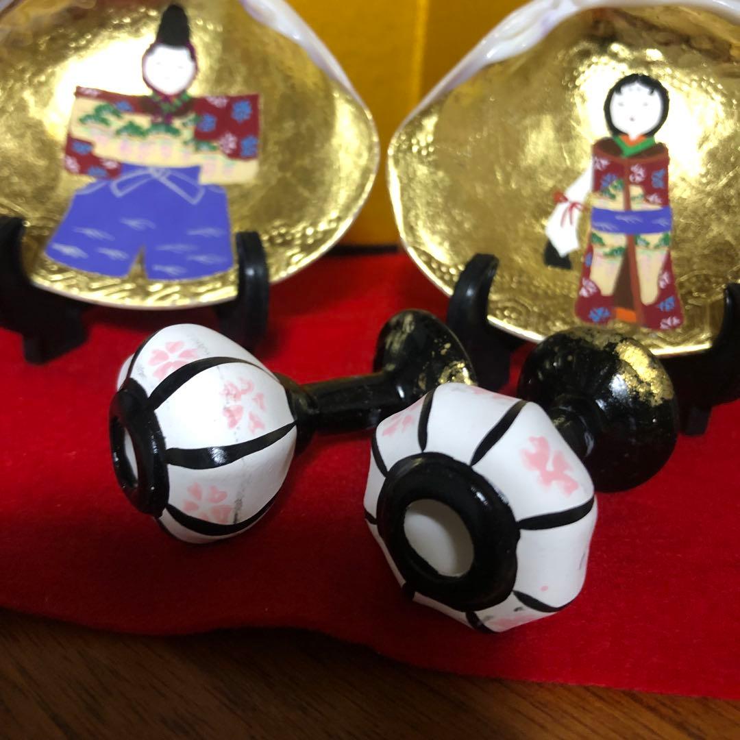 ◆540◆【初節句】ひな祭り飾り 貝合せ 親王飾り　セット 祝 春　卓上