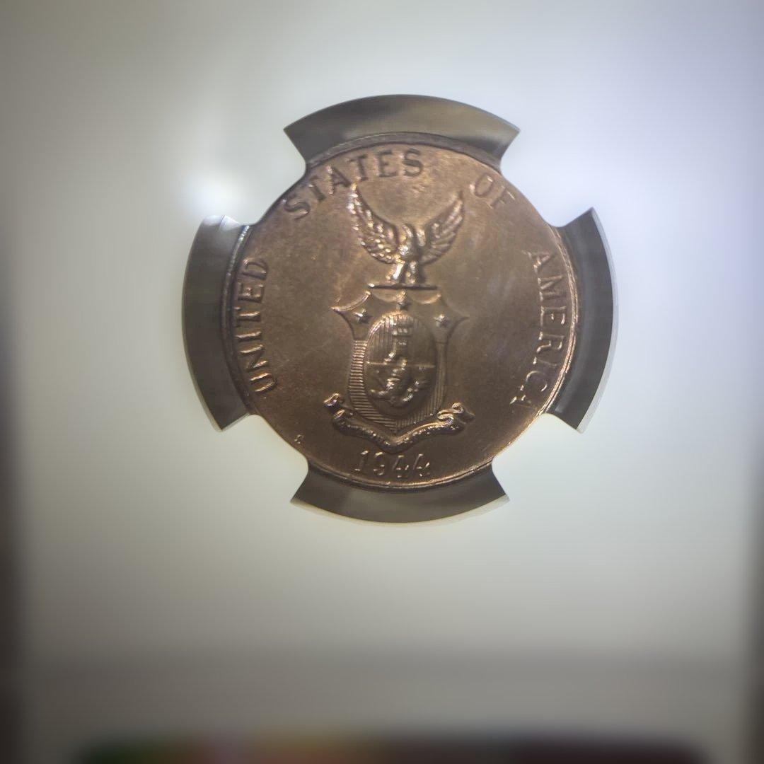 1944 S USA-PHIL 1C NGC UNC フィリピン　未使用