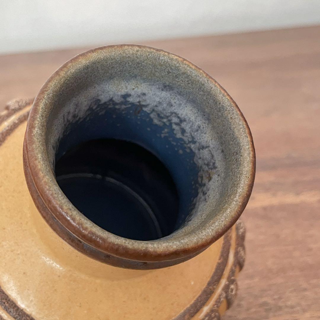 【東ドイツ Strehlaの花瓶】ミッドセンチュリー Fat lava 300