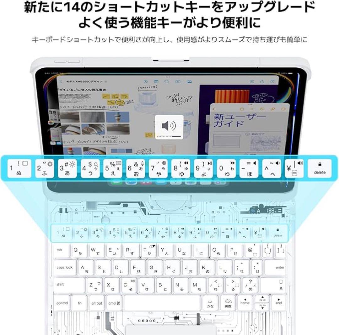 新品未使用⭐️iPad専用 クリア Bluetoothキーボード iPad Air