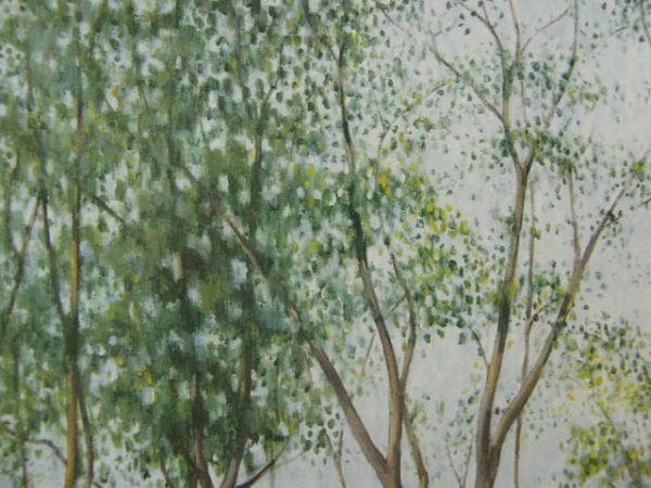 入江 観 【湖畔の樹】 希少画集画、状態良好、新品高級額装付