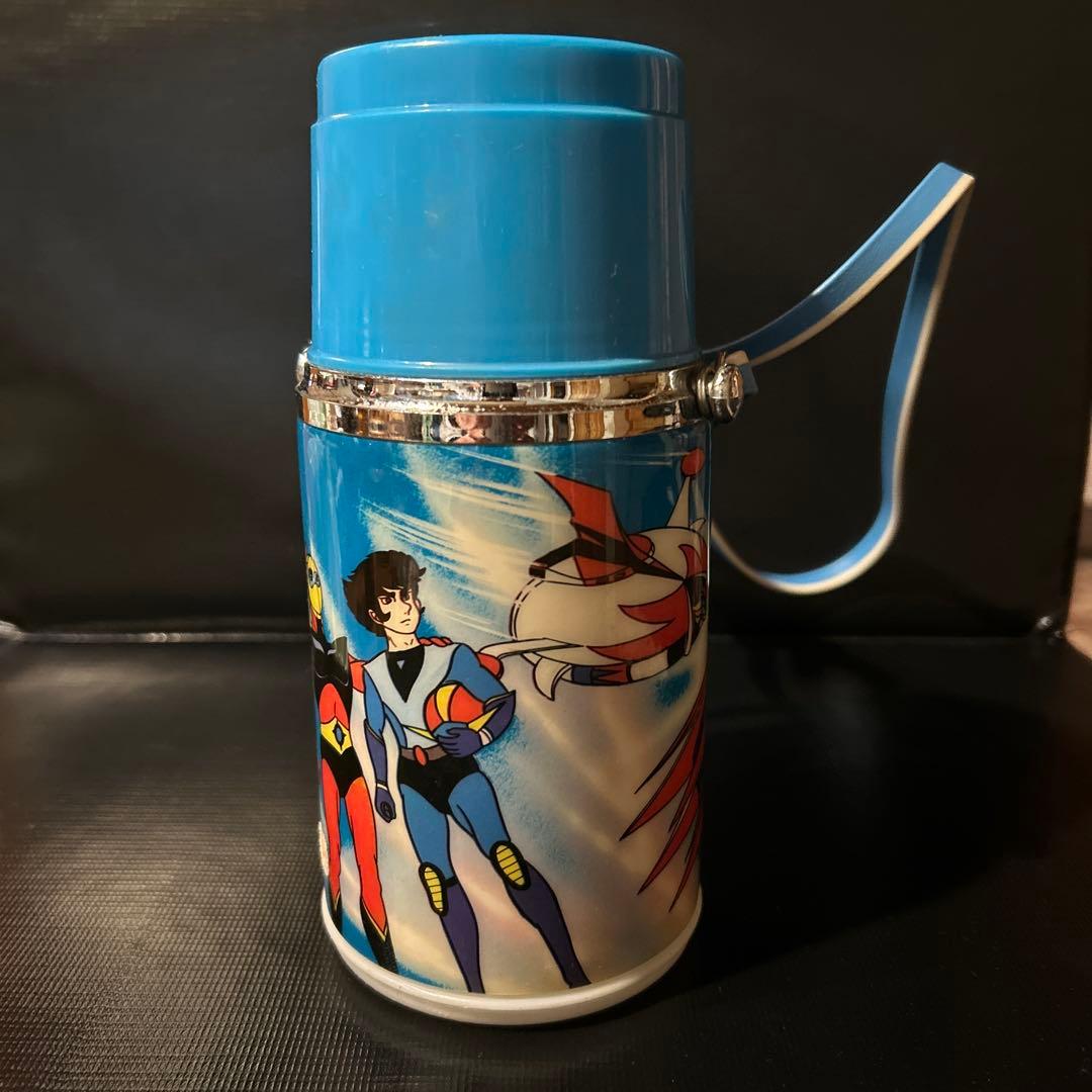 昭和レトロ　グレンダイザー アニメキャラクター 水筒 500ml 青色